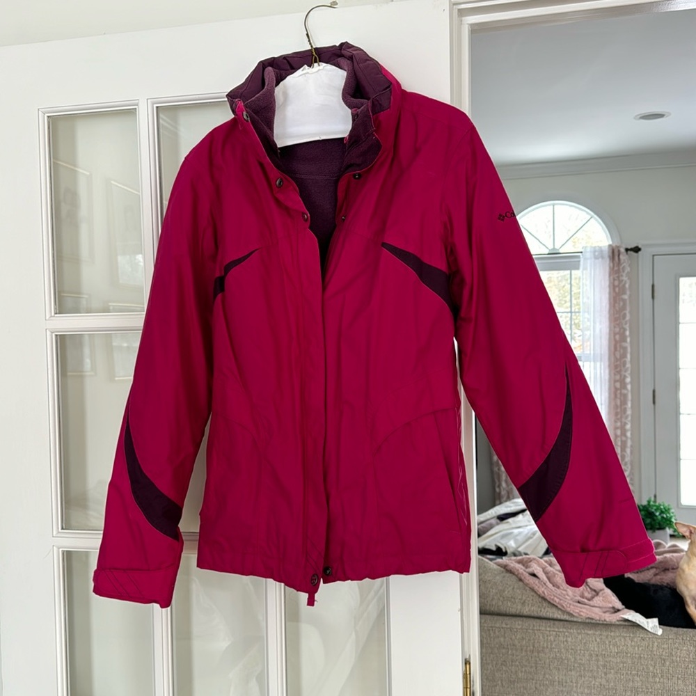 Columbia pink/purple jacket 2 in 1